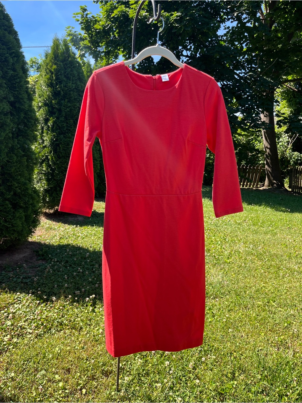 Old Navy Apricot Orange three quarter sleeve Sheath Dress